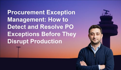 Procurement exception management dashboard showing real-time PO alerts in Leverage AI